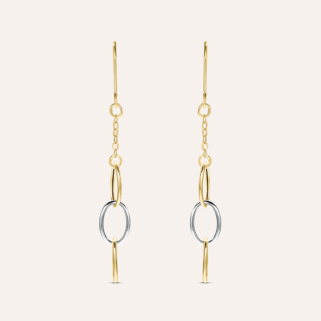 Orecchini Pendenti Beverly Oro Bicolore