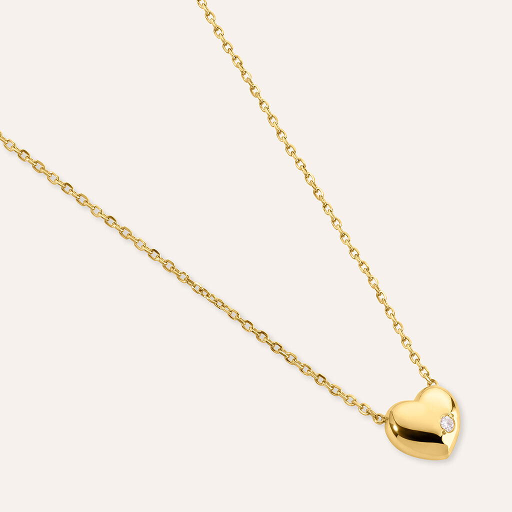 Collana Desideria Argento Nobile Dorato Cubic Zirconia