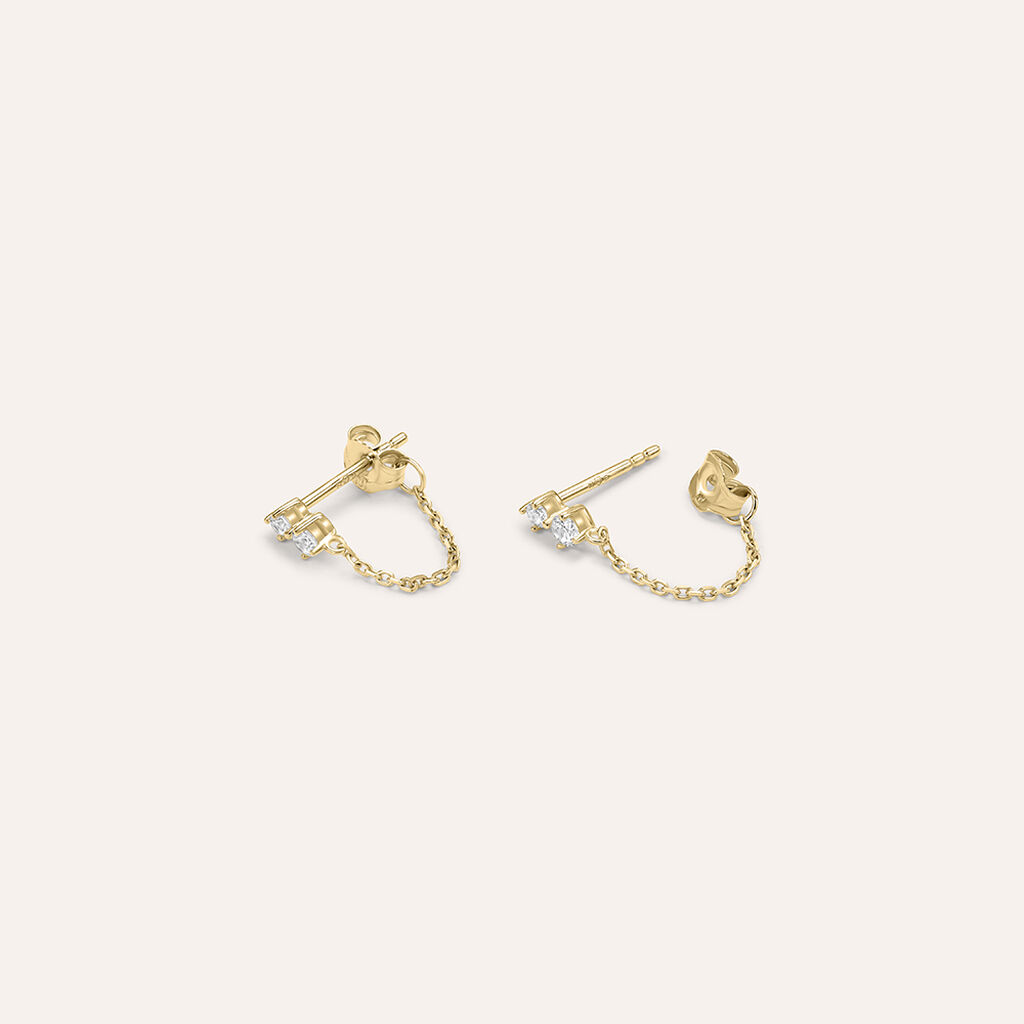 Orecchini Lobo Golden Dream Placcato Oro Giallo Cubic Zirconia - Gioielli Donna | Stroili