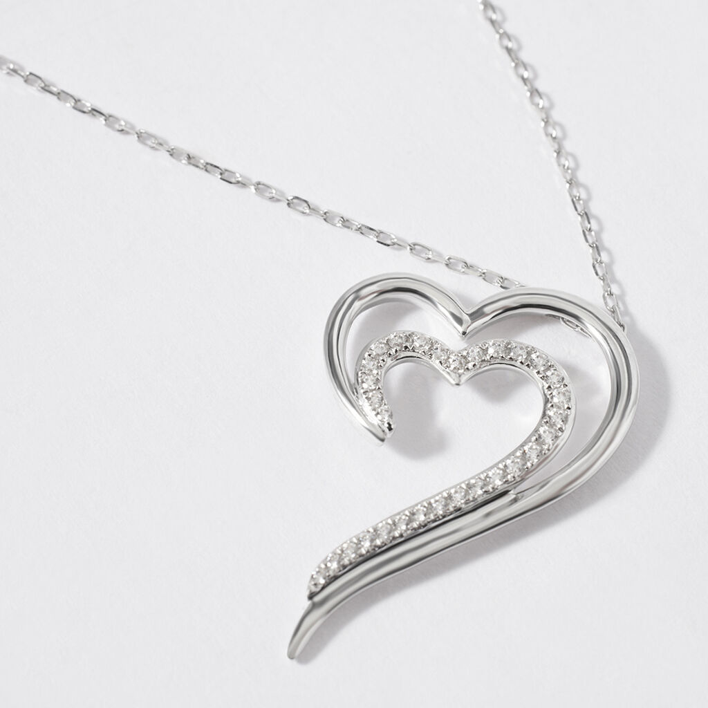 Collana Claire Oro Bianco Cubic Zirconia - Collane Donna | Stroili