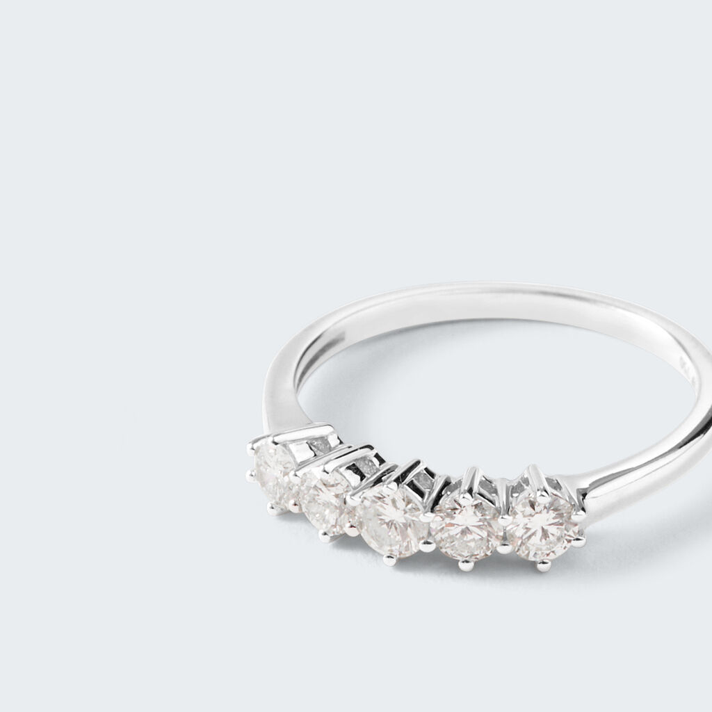 Anello Riviere Firmamenti Oro Bianco Diamante - Anelli Riviere Donna | Stroili