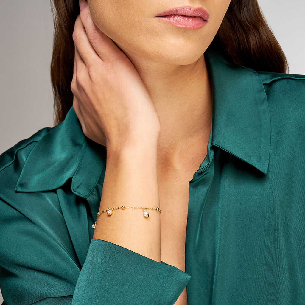 Bracciale Lady Chic Acciaio Dorato Cristallo - Bracciali Donna | Stroili