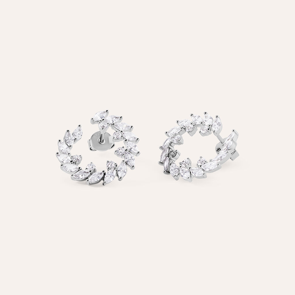 Orecchini Lobo Red Carpet Argento Rodiato Cubic Zirconia