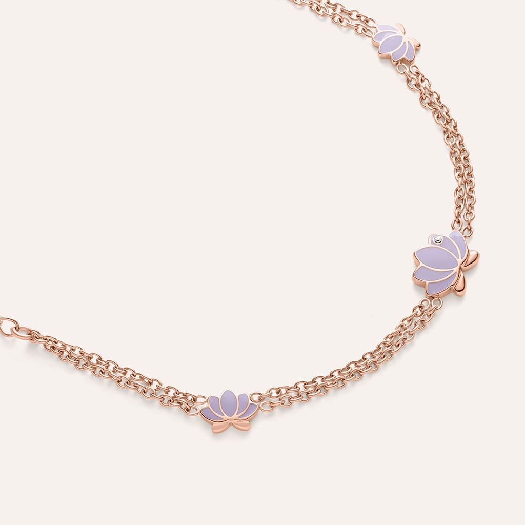 Bracciale Lady Sweet Acciaio Rosa Cristallo - Bracciali Donna | Stroili