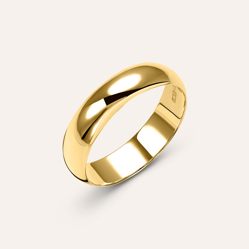 Fede Mantovana Leggera 5 mm Oro Giallo - Anelli con Incisione Unisex | Stroili