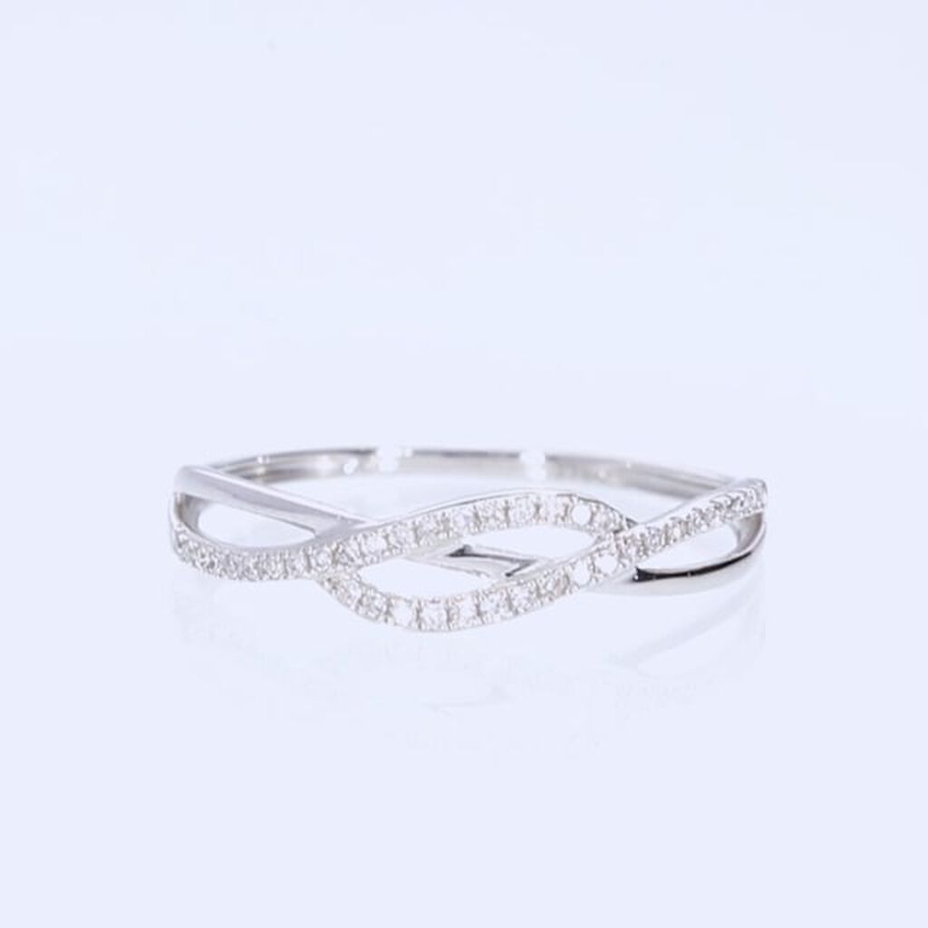 Anello Fascia Sophia Oro Bianco Diamante - Anelli con Pietre Donna | Stroili