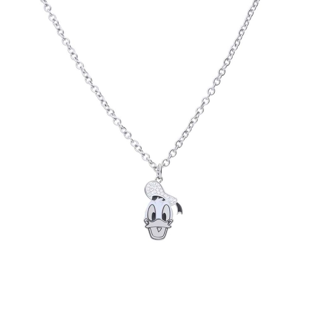 Collana in acciaio con viso di Paperino e strass - Collane Donna | Stroili