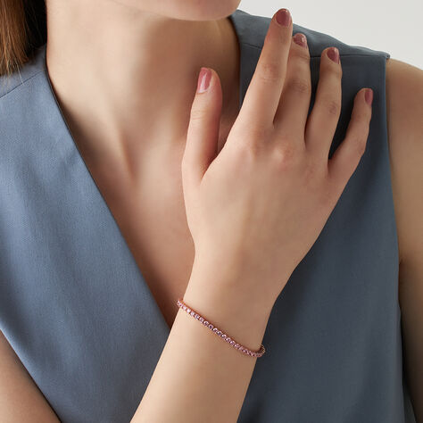Bracciale Tennis Silver Rainbow Argento Rosa Cubic Zirconia - Bracciali Tennis Donna | Stroili