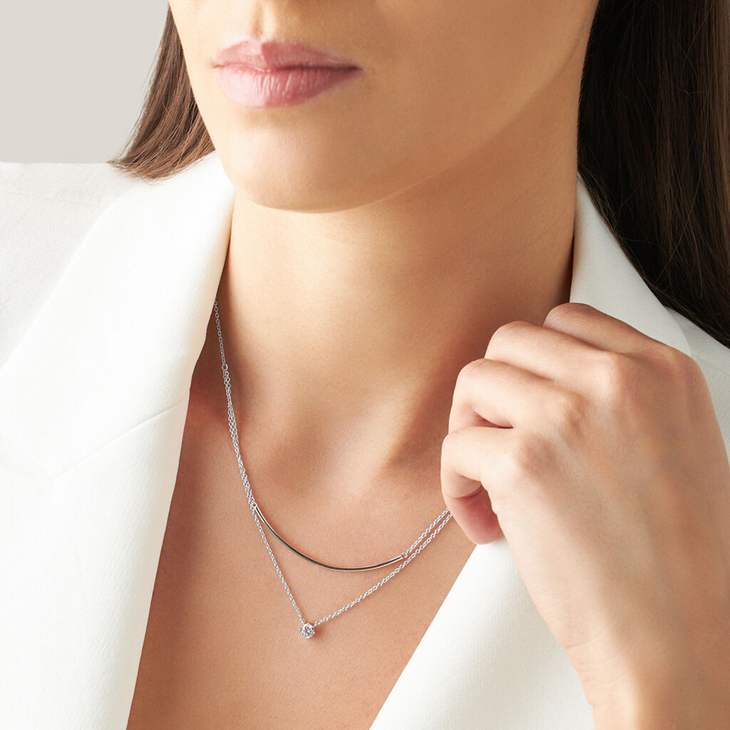 Collana Punto Luce Silver Elegance Argento Rodiato Cubic Zirconia - Collane Punto Luce Donna | Stroili