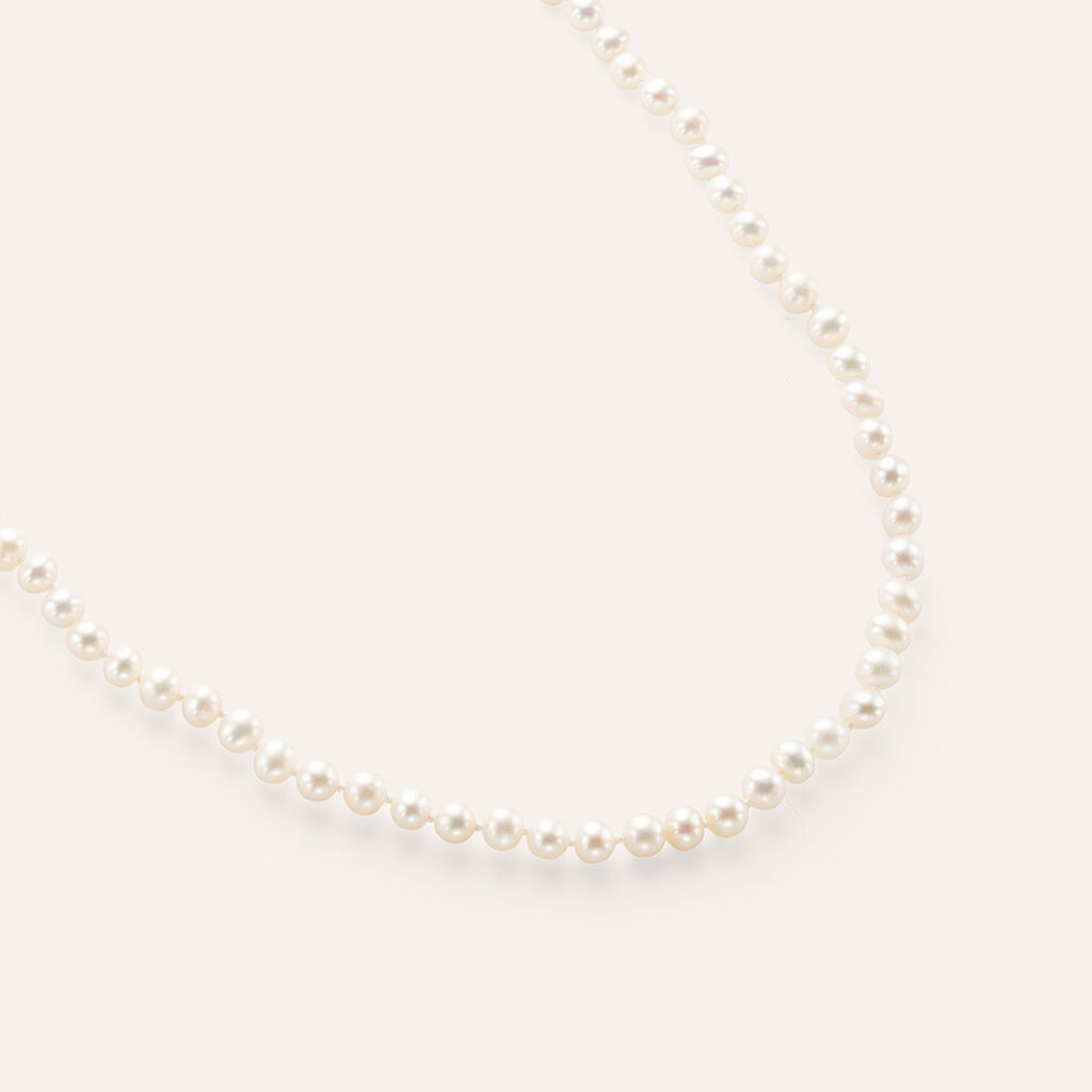 Collana L'homme Or Oro Giallo Perla D'Acqua Dolce