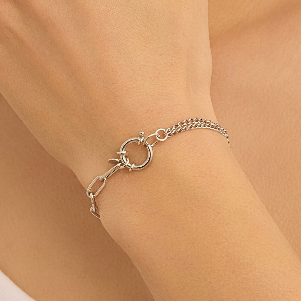 Bracciale Catena Silver Collection Argento Rodiato