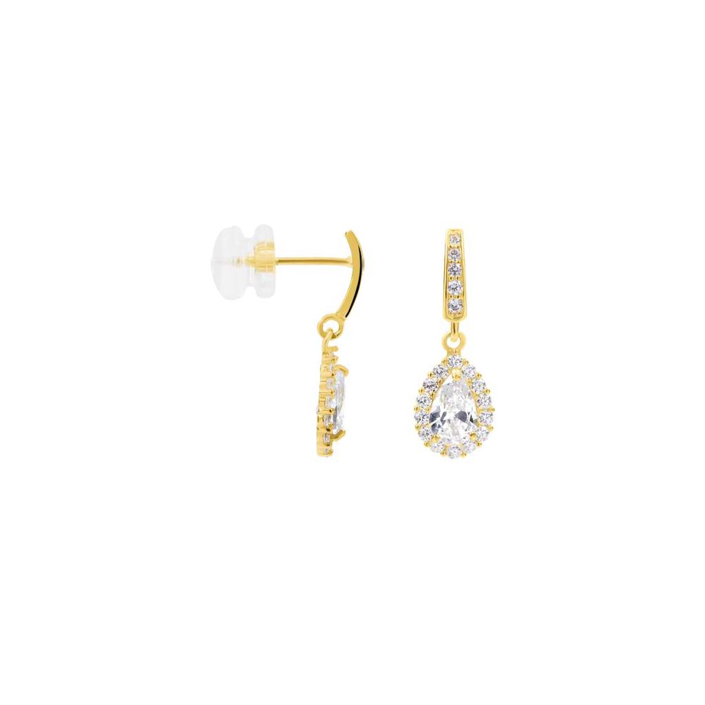 Orecchini Lobo Claire Oro Giallo Cubic Zirconia - Orecchini a Lobo Donna | Stroili