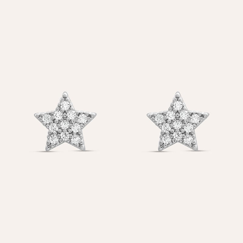 Orecchini Lobo Claire Oro Bianco Cubic Zirconia - Orecchini a Lobo Donna | Stroili