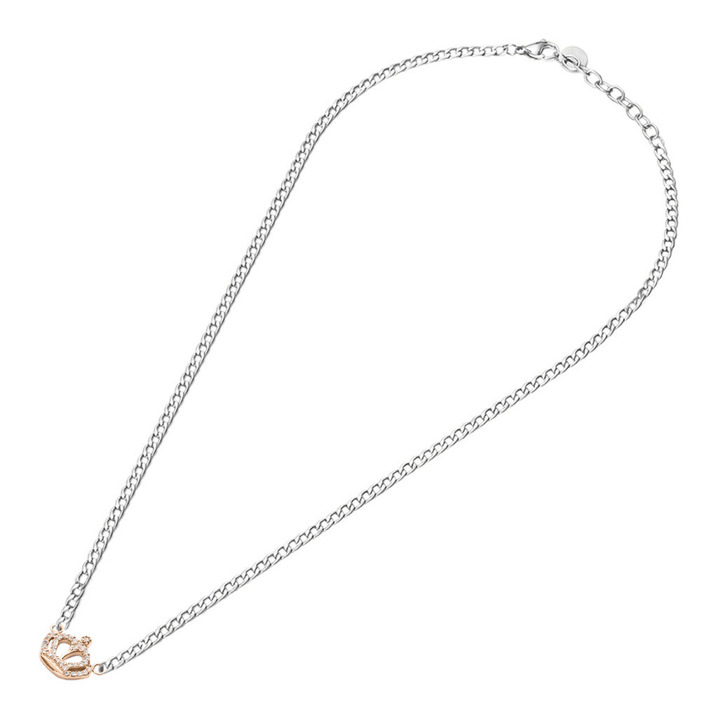 Collana Lady Chic Acciaio Bicolore Bianco / Rosa Cristallo - Collane Donna | Stroili