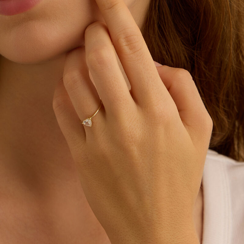 Anello Solitario Claire Oro Giallo Cubic Zirconia - Anelli con Pietre Donna | Stroili