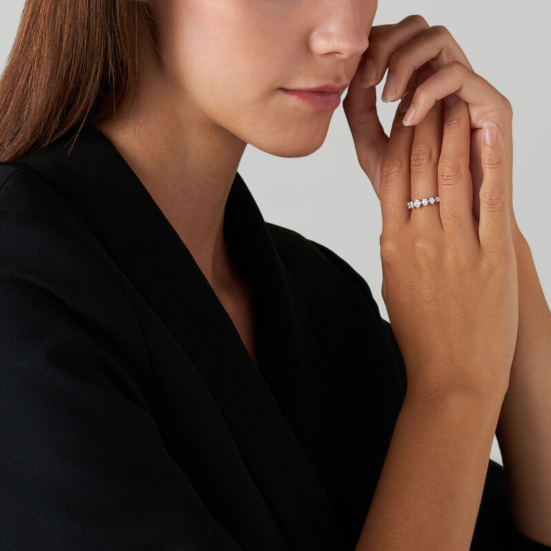 Anello Riviere Claire Oro Bianco Cubic Zirconia - Anelli Riviere Donna | Stroili