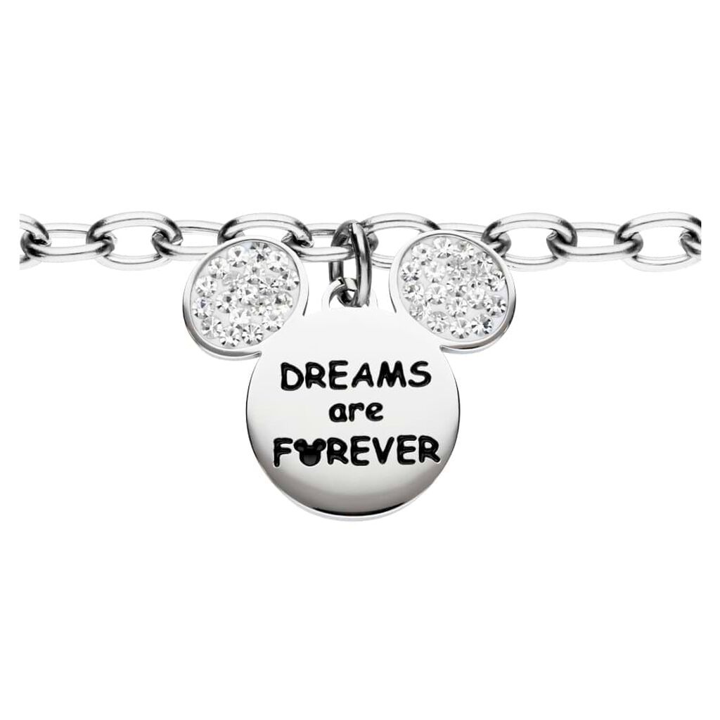 Bracciale Mickey Mouse & Friends Acciaio Cristallo - Bracciali con Incisione Donna | Stroili