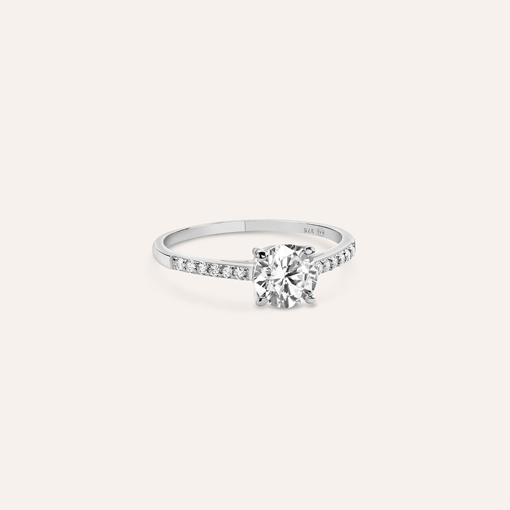 Anello Solitario Claire Oro Bianco Cubic Zirconia - Anelli con Pietre Donna | Stroili
