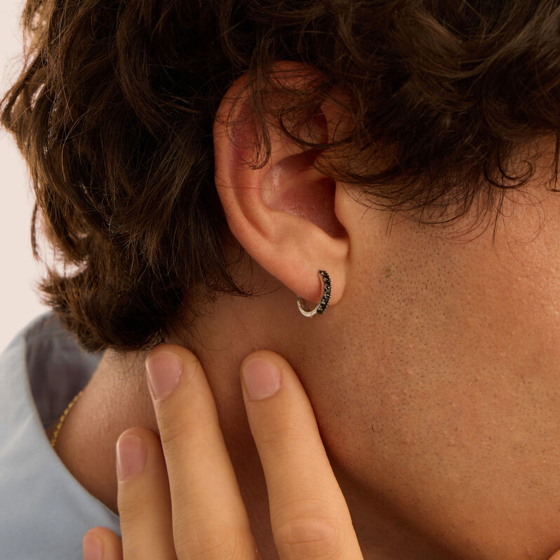 Mono Orecchino A Cerchio L'homme Or Oro Bianco Spinello - Mono Orecchino Uomo | Stroili