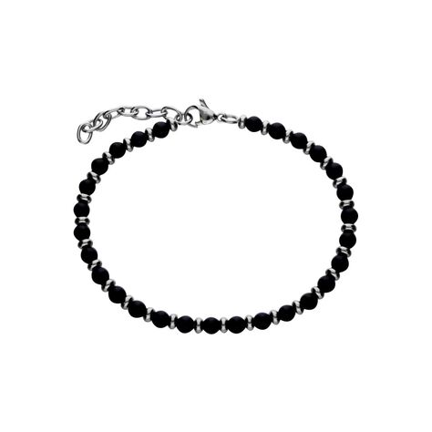 Bracciale Articolo Aggiuntivo Cassa Acciaio Onice - Bracciali Uomo | Stroili