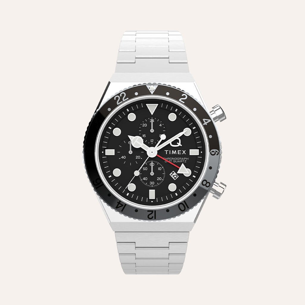 Orologio Al Quarzo Timex Q Timex Gmt Chronograph Tw2v69800