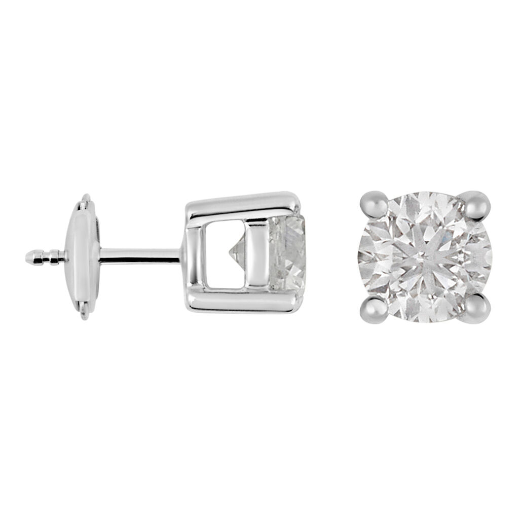 Orecchini Lobo Punto Luce Diamade Oro Bianco Diamante Lab-Grown - Orecchini a Lobo Donna | Stroili