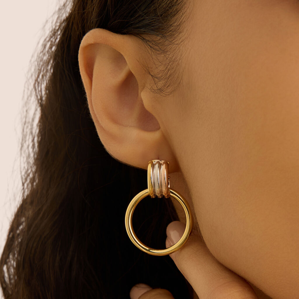 Orecchini Pendenti Gold Essence Oro Tricolore - Orecchini Pendenti Donna | Stroili