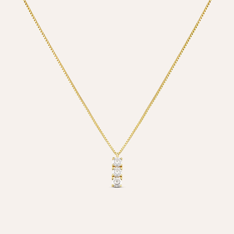 Collana Trilogy Claire Oro Giallo Cubic Zirconia - Collane Donna | Stroili