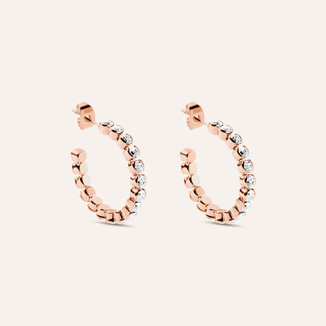 Orecchini A Cerchio Romantic Shine Metallo Rosa Cristallo - Orecchini a Cerchio Donna | Stroili