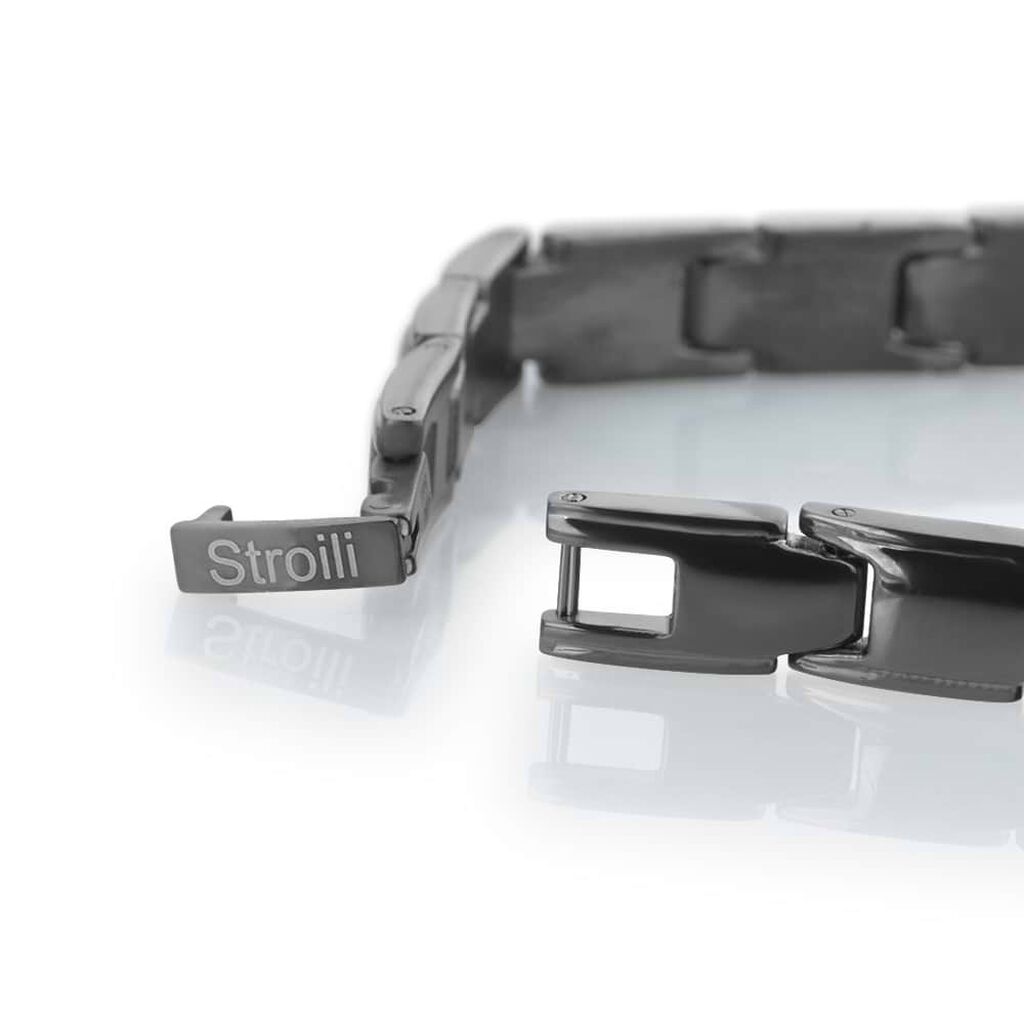 Bracciale Man Code Acciaio Nero Cubic Zirconia - Bracciali Uomo | Stroili
