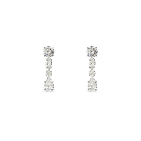 Orecchini Pendenti Claire Oro Bianco Cubic Zirconia - Orecchini Pendenti Donna | Stroili