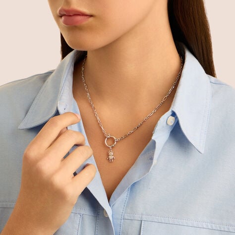 Pendente Robot Love Beats Argento Rodiato - Ciondoli Unisex | Stroili