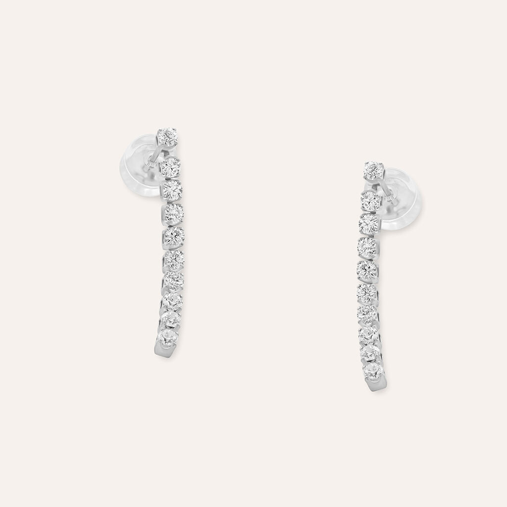 Orecchini Pendenti Tennis Claire Oro Bianco Cubic Zirconia - Orecchini Pendenti Donna | Stroili