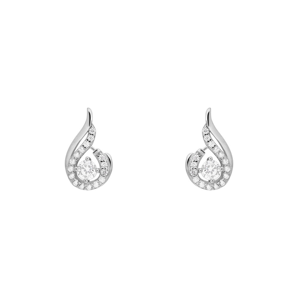 Orecchini Lobo Silver Elegance Argento Rodiato Cubic Zirconia - Orecchini a Lobo Donna | Stroili