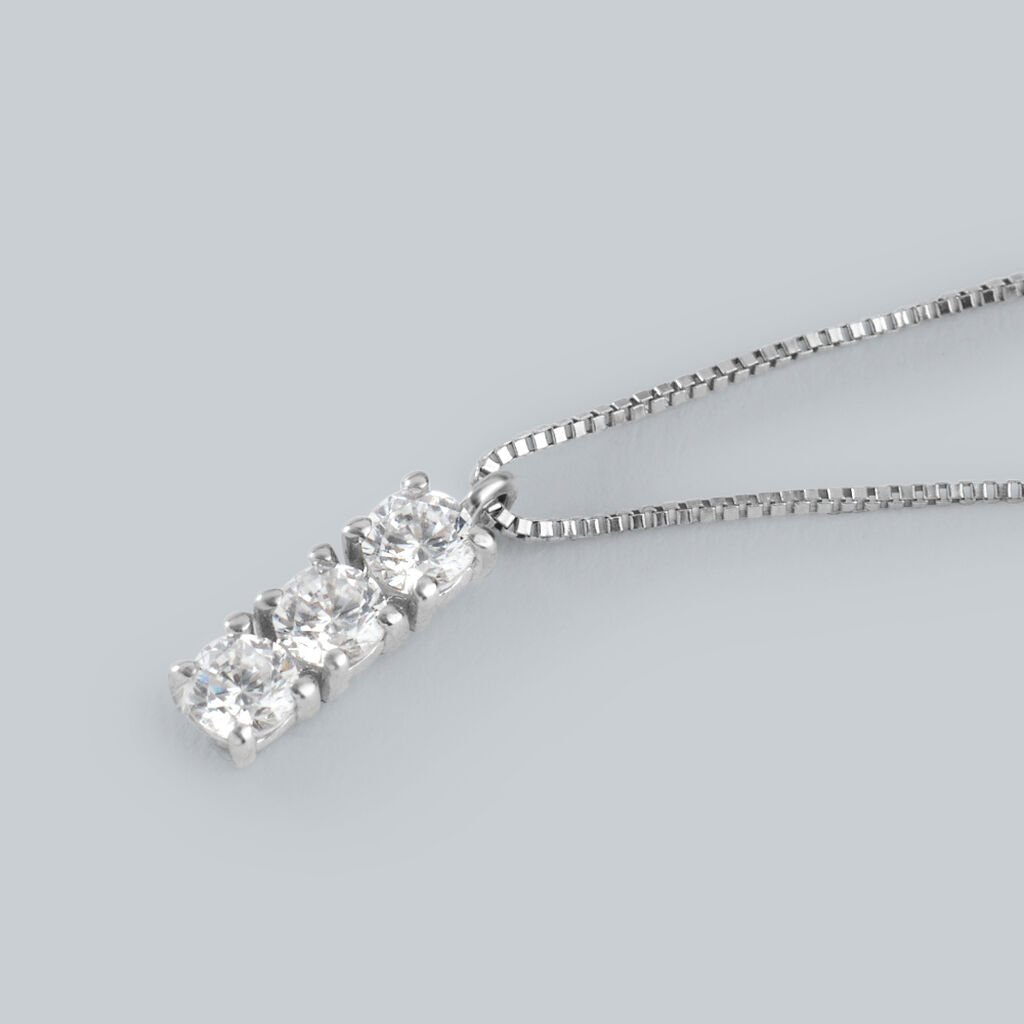 Collana Trilogy Claire Oro Bianco Cubic Zirconia - Collane Donna | Stroili