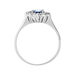 Anello Solitario Elizabeth Crown Oro Bianco Zaffiro Diamante - Anelli con Pietre Donna | Stroili