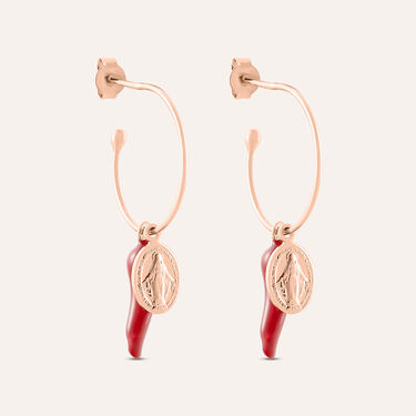 Orecchini A Cerchio Rosario Silver Soul Argento Rosa