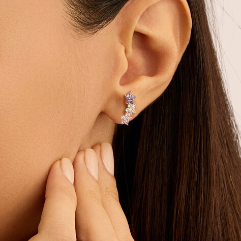 Orecchini Lobo Silver Shine Argento Rodiato Cubic Zirconia - Orecchini a Lobo Donna | Stroili