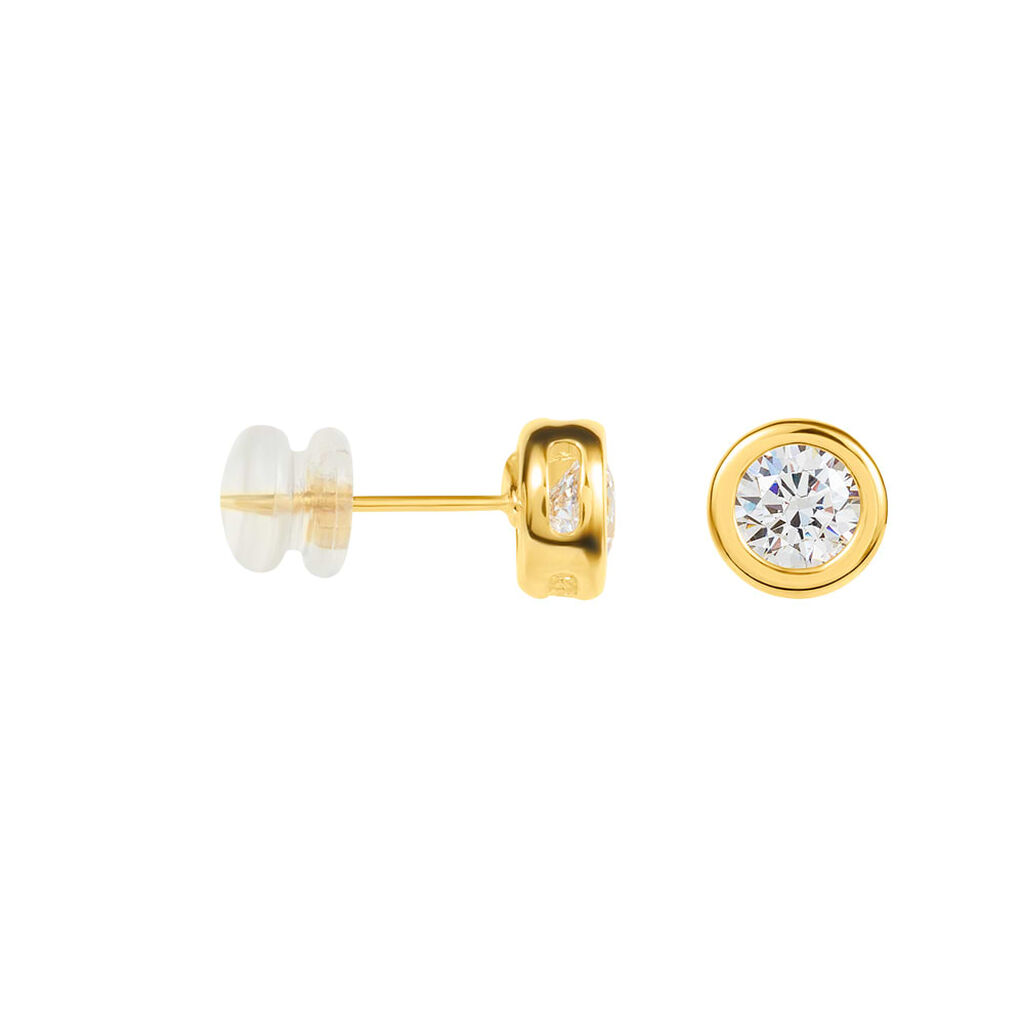 Orecchini Lobo Punto Luce Claire Oro Giallo Cubic Zirconia - Orecchini a Lobo Donna | Stroili