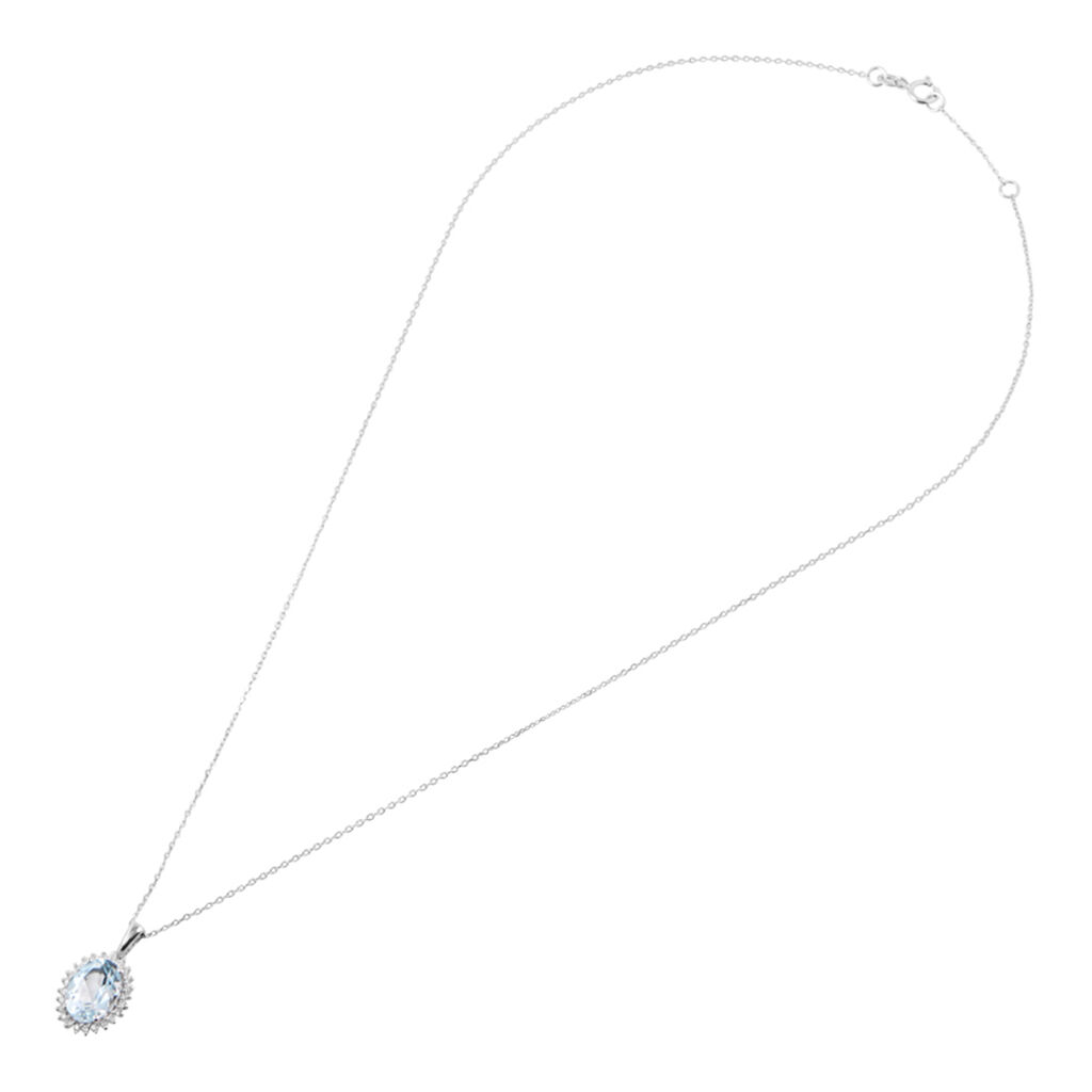 Collana Amélie Oro Bianco Topazio Cubic Zirconia - Collane Donna | Stroili