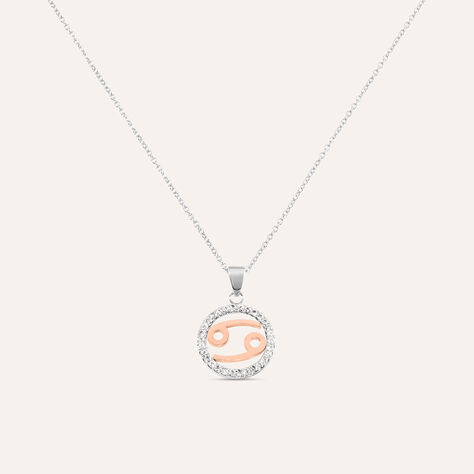 Collana Lady Chic Acciaio Bicolore Bianco / Rosa Cubic Zirconia - Collane Donna | Stroili