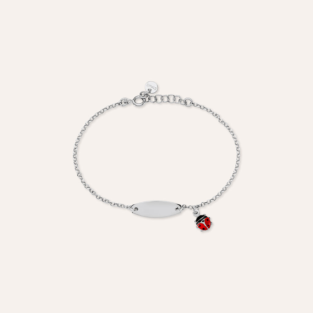 Bracciale Con Targhetta Silver Baby Argento Rodiato