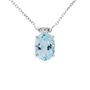 Collana Punto Luce Amélie Oro Bianco Topazio Cubic Zirconia