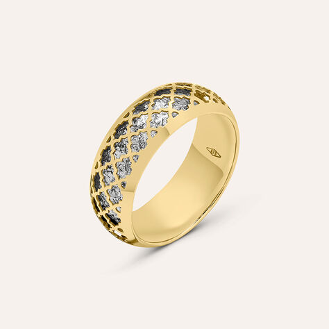 Anello Fascia Isabelle Oro Bicolore - Anelli a Fascia Larga Donna | Stroili