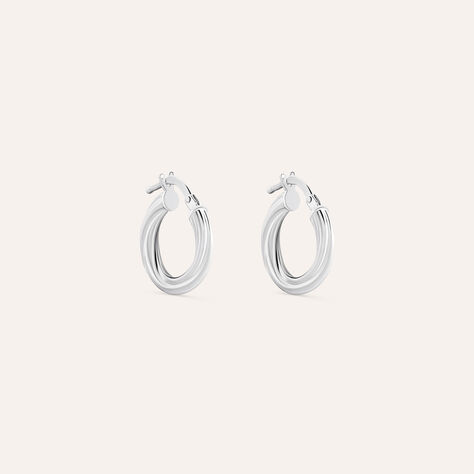 Orecchini A Cerchio Silver Collection Argento Rodiato - Orecchini a Cerchio Donna | Stroili