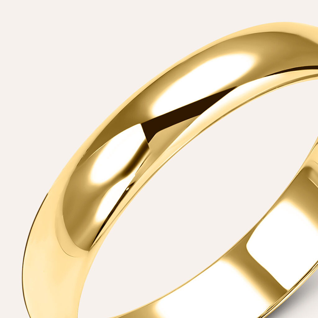 Fede Mantovana Leggera 4 mm Oro Giallo - Anelli con Incisione Unisex | Stroili