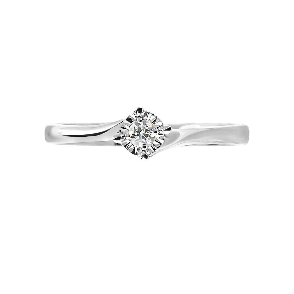 Anello Solitario Valentino Diamotion Oro Bianco Diamante - Anelli con Pietre Donna | Stroili
