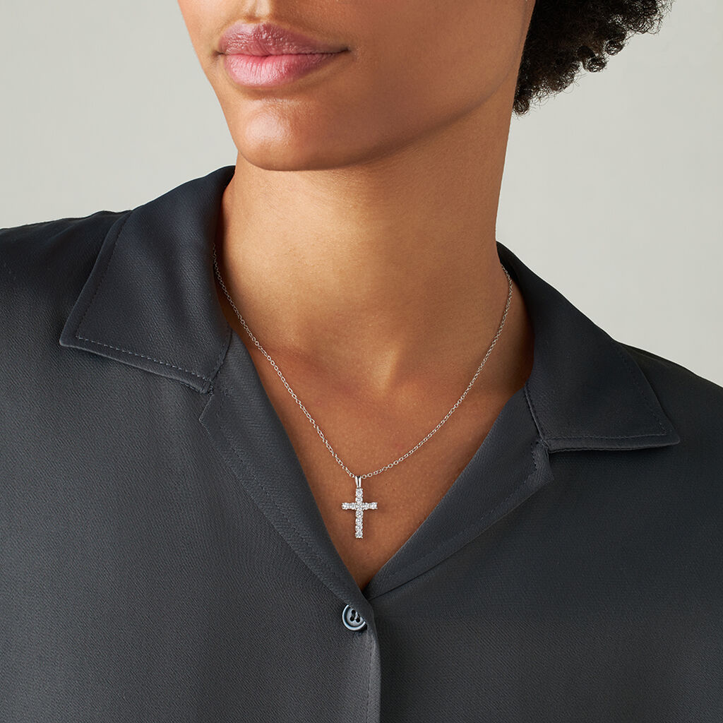 Collana Silver Elegance Argento Rodiato Cubic Zirconia