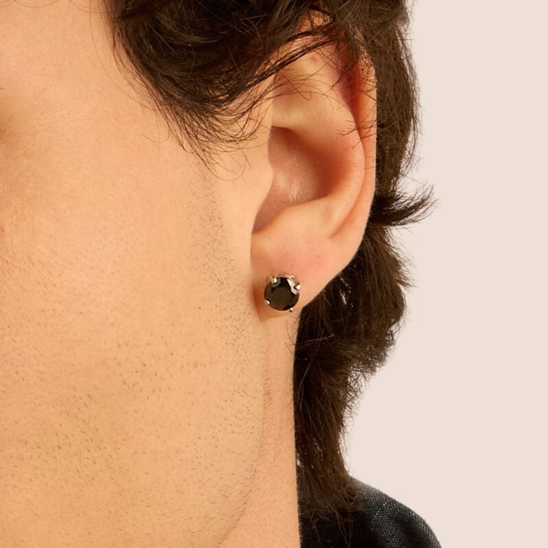 Mono Orecchino Lobo Punto Luce Man Code Acciaio Cubic Zirconia - Mono Orecchino Uomo | Stroili