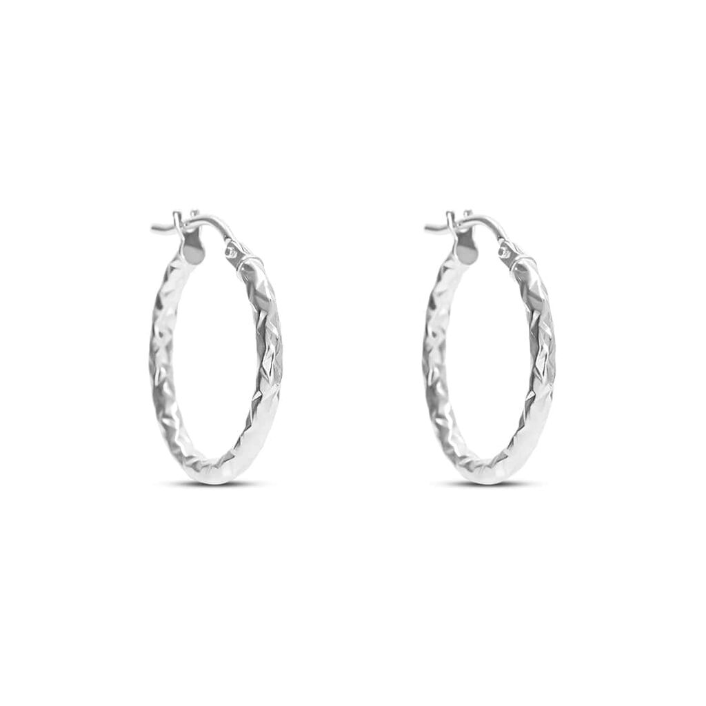 Orecchini A Cerchio Toujours Oro Bianco - Orecchini a Cerchio Donna | Stroili